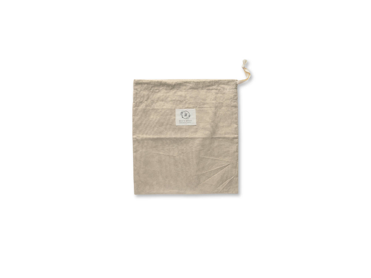 Reusable Beeswax Lined Artisan Bread Bag - Natural