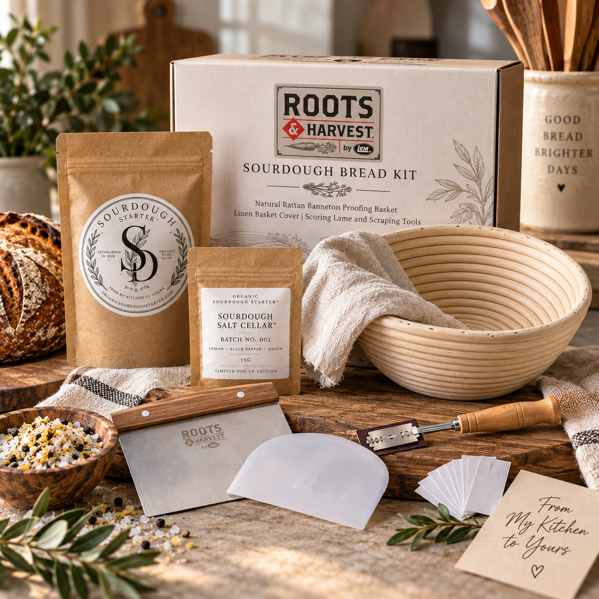 The Complete Sourdough Baking Set™ | Starter + Proofing Kit + Limited Salt